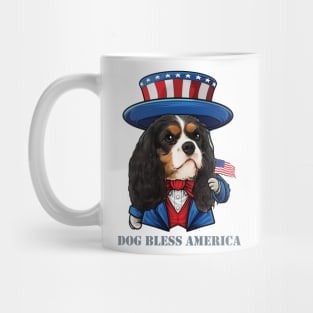 Cavalier King Charles Spaniel Dog Bless America Mug